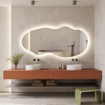 Modern Organic Asymmetrical LED Mirror-LM11