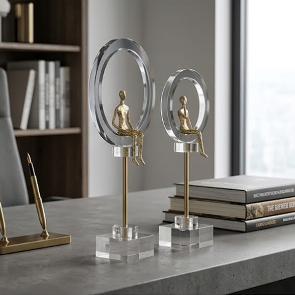 Geometric Modern Metal Statues-GD23