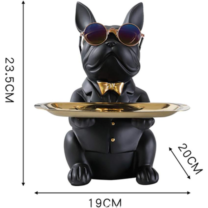 French Bulldog Butler Tray Statue-BB