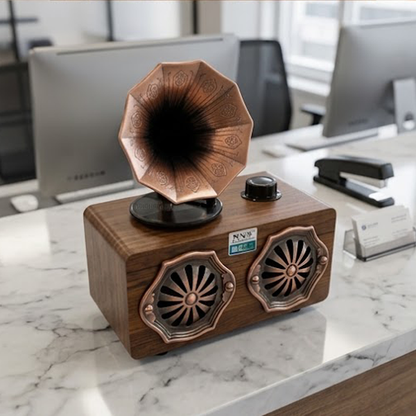 Drumstone Retro Gramophone Bluetooth Speaker & Radio-GH88