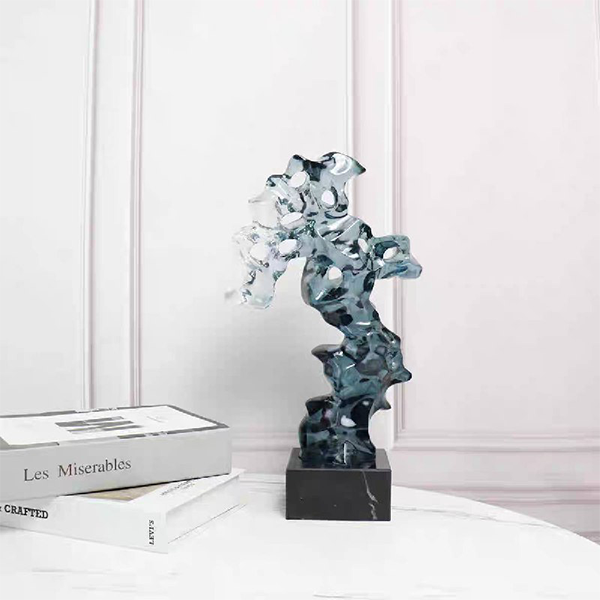Modern Abstract Smoked Glass Sculptures-GD16