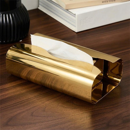 Modern Curved Metal Tissue Box Cover-MM147